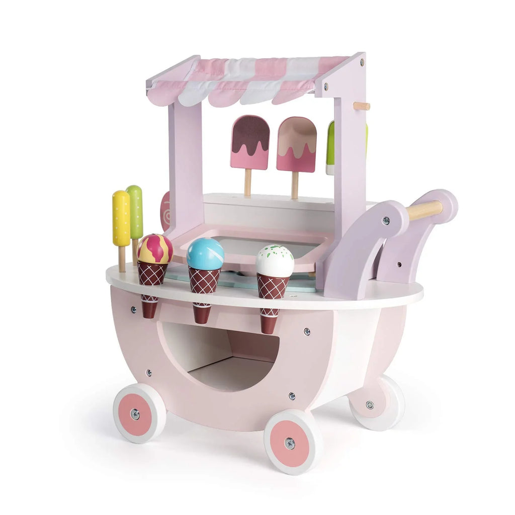 Toys Wooden Play Kids, Toddlers Boys 3 for and Truck, Gift Up Cream Girls Cart Pretend for Food ROBUD & Ice Years