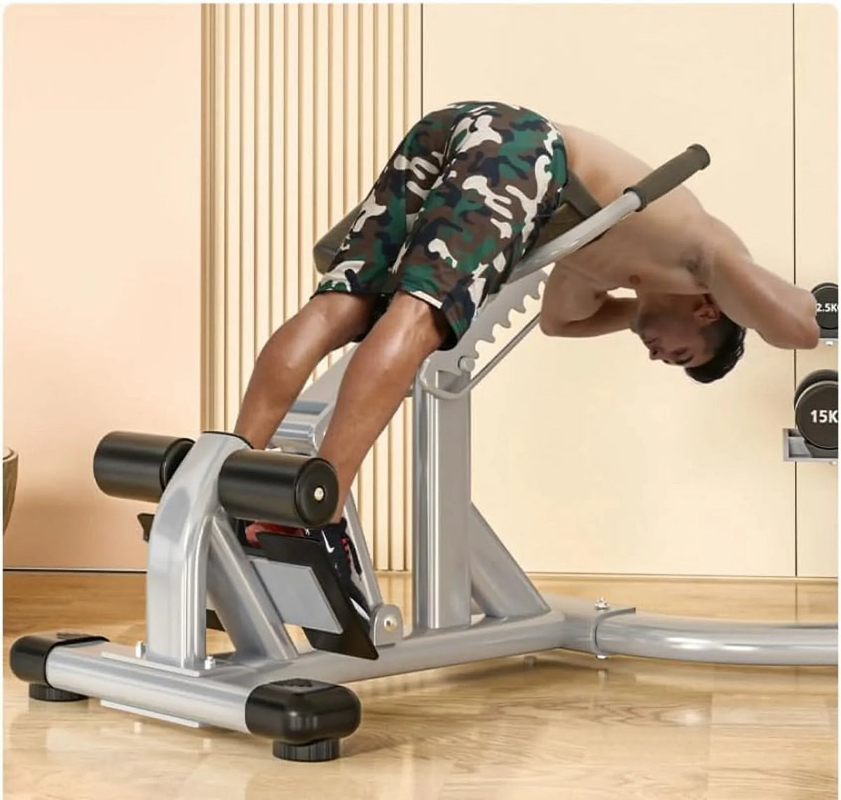 Abdominal Commercial and Waist, Muscle with Weight Roman Hyperextension Training Chair: 300 Bench kg for Back, Capacity