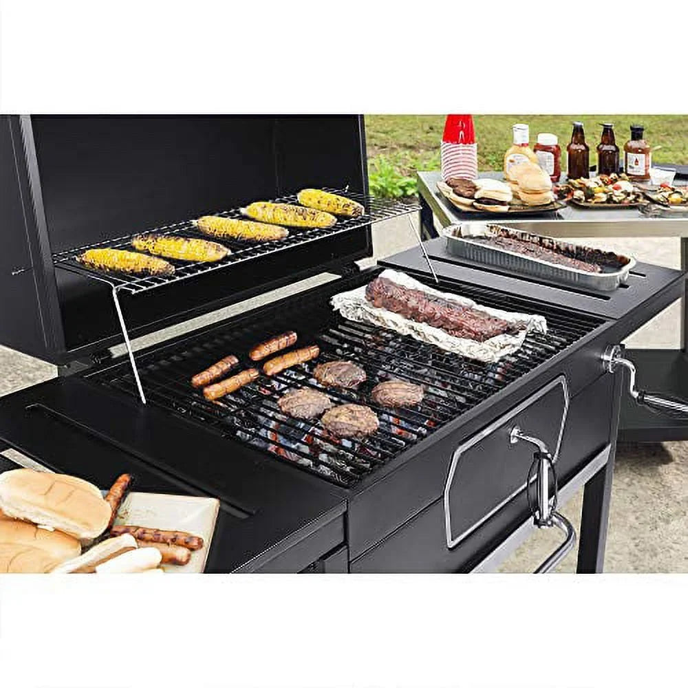 30-Inch BBQ Patio Charcoal Black, Picnic CD2030AN Backyard Large Camping Cooking, Grill, Royal Smoker Deluxe Gourmet
