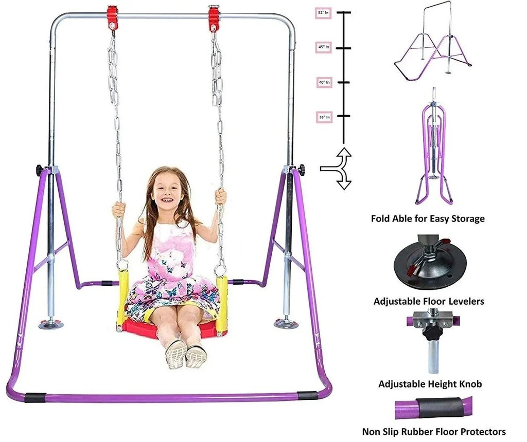 Bar Kids Horizontal Training Gymnastics - Gym Expandable Jungle Kip Set 3-in-1