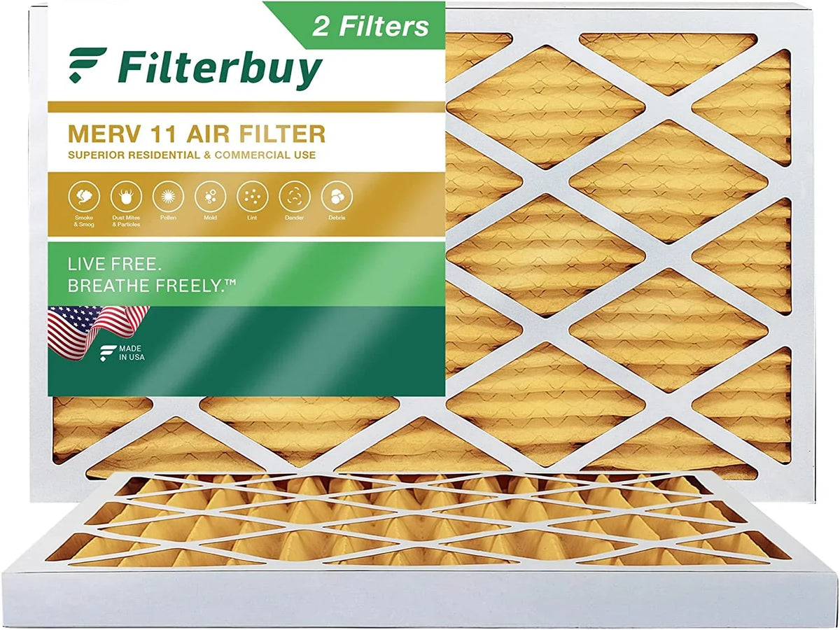 (2-Pack) 11 Filterbuy Filters Air 8x24x2 HVAC MERV Pleated AC Furnace