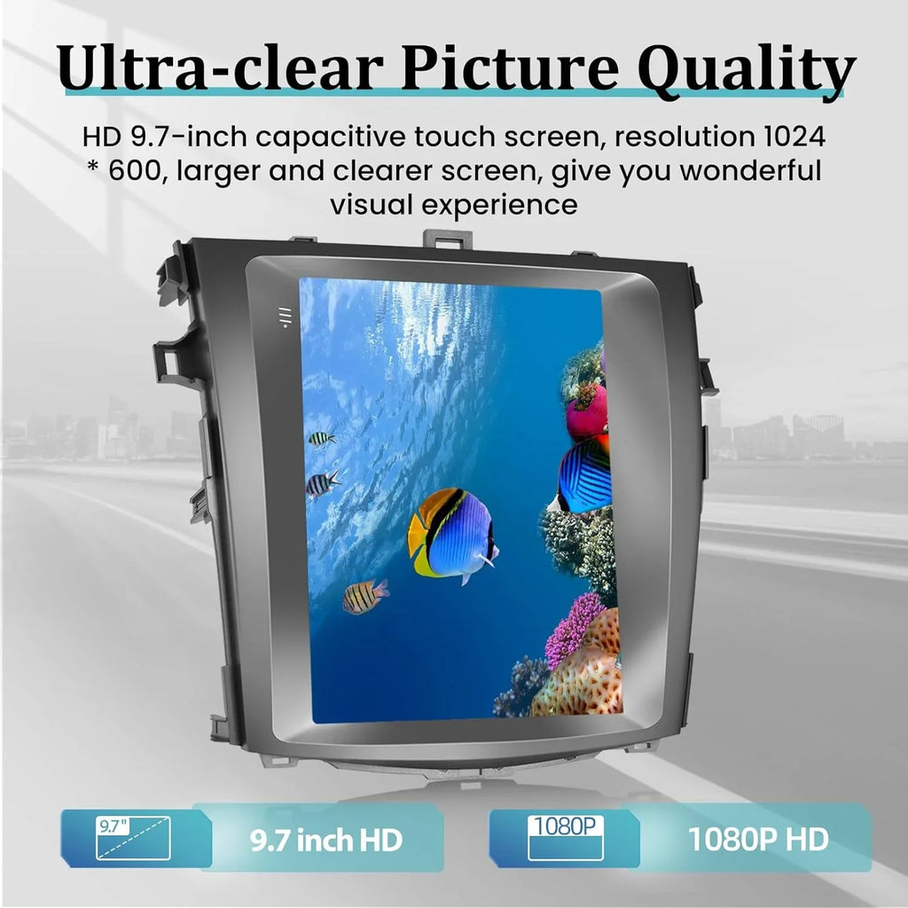 HiFi Auto Stereo THONZER Toyota USB and 9.7 for GPS Mirror Carplay AHD Radio 2006-2013 Android Inch Android with Touchscreen Car 2+32G Corolla Link WiFi SWC - Camera Backup +