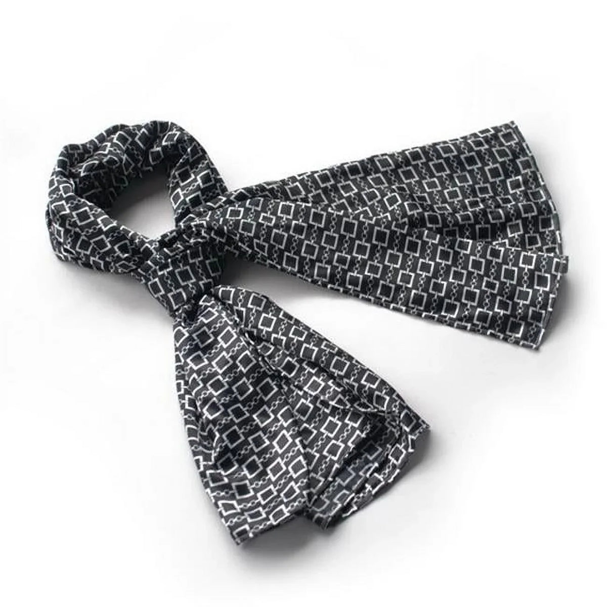 Design Large Scarf/Wrap/Shawl Fashion Blancho Black Luxuriant - Square Chain Silky