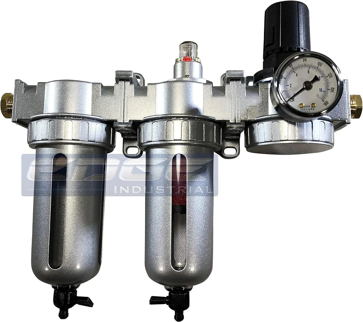 0.01 Modular Air Particulate Drying Filter, Semi Drain, Micron & (3/8" Coalescing Bowl NPT) Air System Regulator Three Filter - Combo Stage Pressure Automatic Air