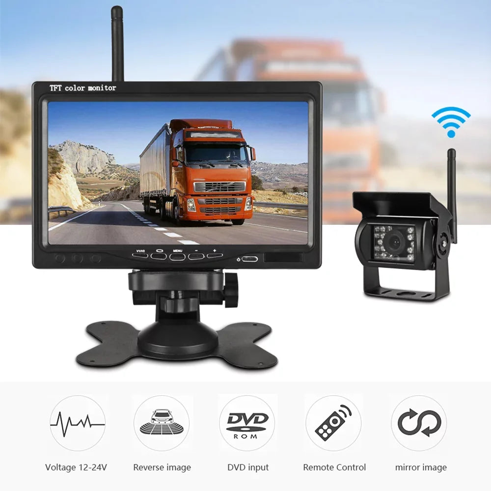 Rear Wireless Night Engineering Truck Truck Rear Vehicle Car Function Monitor Parking Visualizer Car Monitor Assist Lcd Display 7 Monitor Front Camera Vision Willstar Inch Car Navigation