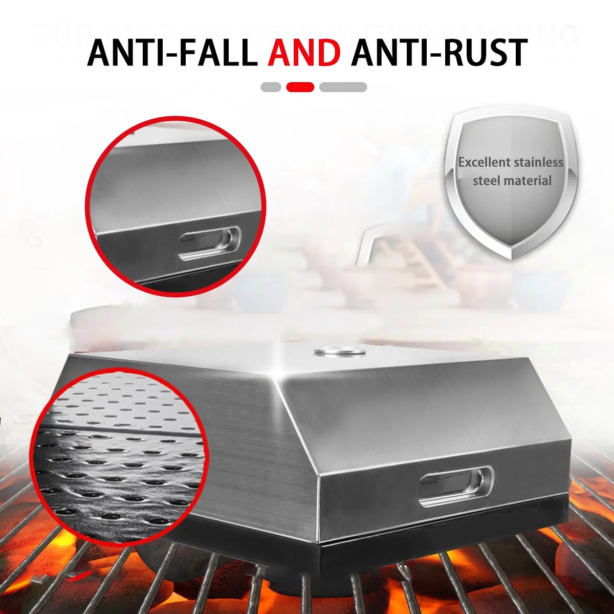 BBQ Handles, & Pizza Oven Charcoal Top Carry BBQ Oven, Fits Home-made Any Pizza Easy Pizza Gas On Portable Grill, Oven, Grill