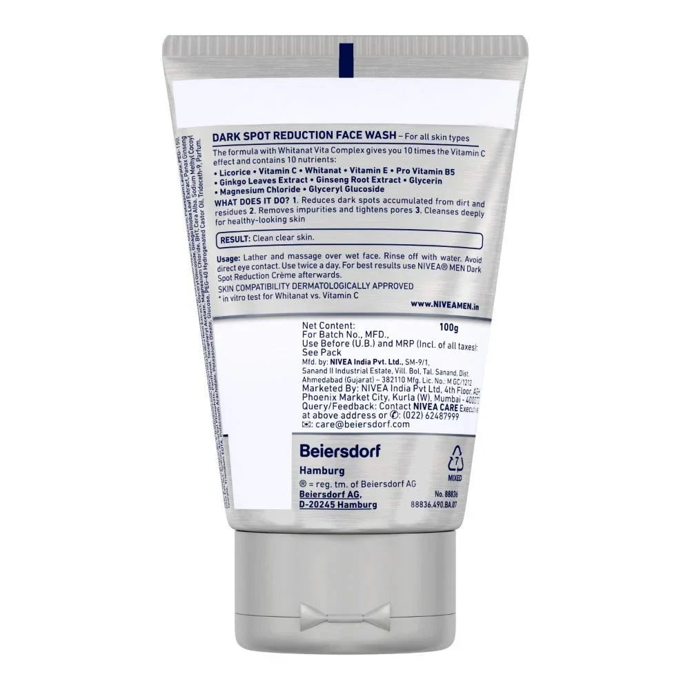 Face 100 NIVEA of (Pack g Dark Spot 3) Reduction MEN Wash