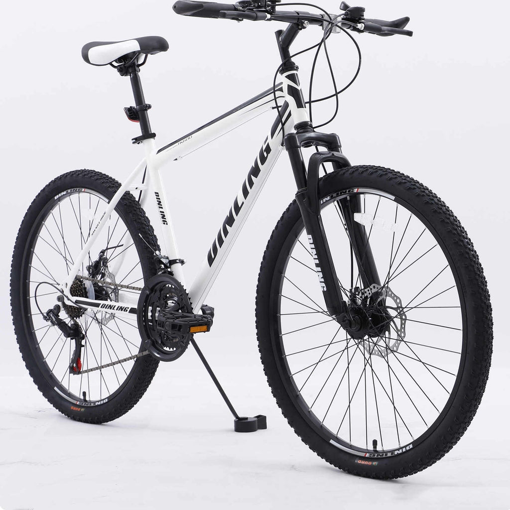 Mountain Bike, 21 Road Hybrid Dinling Bicycle, wheel, 26-inch speeds Black-White