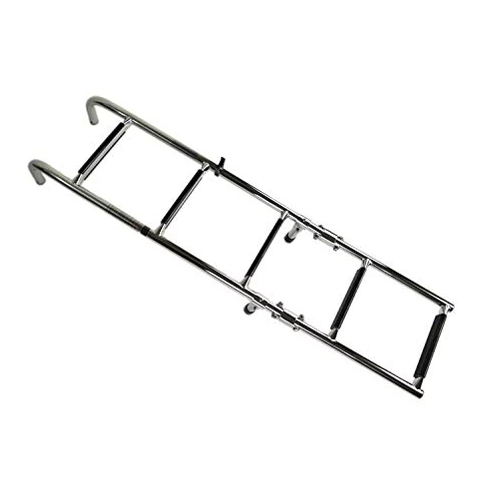 Marine Grade Foldable 3+2 Steel City Boat Boarding Ladder Yacht Marine Steps Stainless
