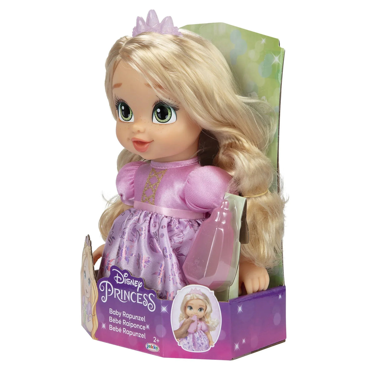 inch Disney 8 and Doll Bottle Rapunzel Baby Children Ages Tiara 2+ Deluxe Princess Includes for