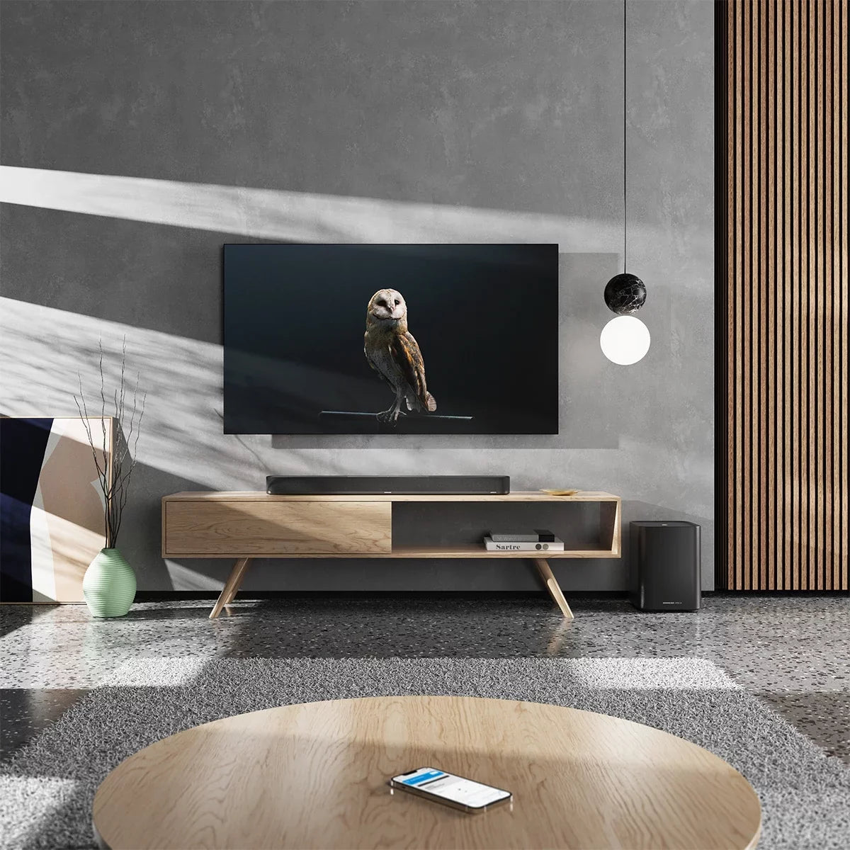 Wireless Subwoofer Sennheiser with with Atmos 350W DTS:X with Soundbar Channel Sub Bluetooth 8in Dolby Plus Soundbar and 7.1.4 AMBEO Ambeo