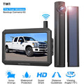 Wireless Camera Solar Trailers with Campervans, Back Panel Wireless Auto-Vox Trucks Plate for Camera 2 Channel View Rear Backup (TW1) Solar Up License for