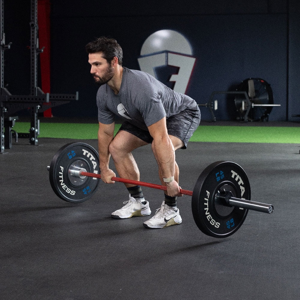 Lifting KG Multipurpose 20 LB, Barbell Olympic Fitness TITAN 28.5MM Power Red and 1,500 Barbell, Made Bar, USA Weightlifting Titan Cerakote Rated Series