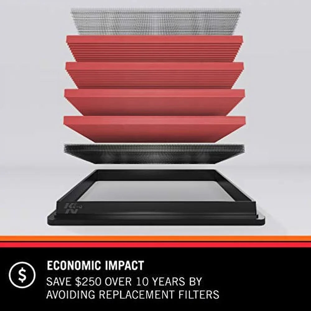 2011-2019 300), Air Performance, Filter: K&N High Engine V6/V8 Challenger, (Charger, 33-2460 Premium, Washable, Chrysler/Dodge Replacement Filter: