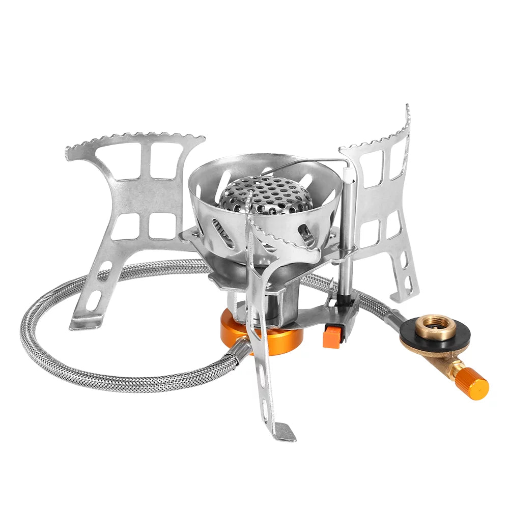 Cooking with Outdoor Dcenta Head Gas Adapter Foldable Split Conversion Camping Gas Portable Windproof