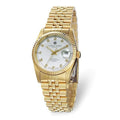 Steel Gold Watch Plated Hubert White Charles Stainless Dial