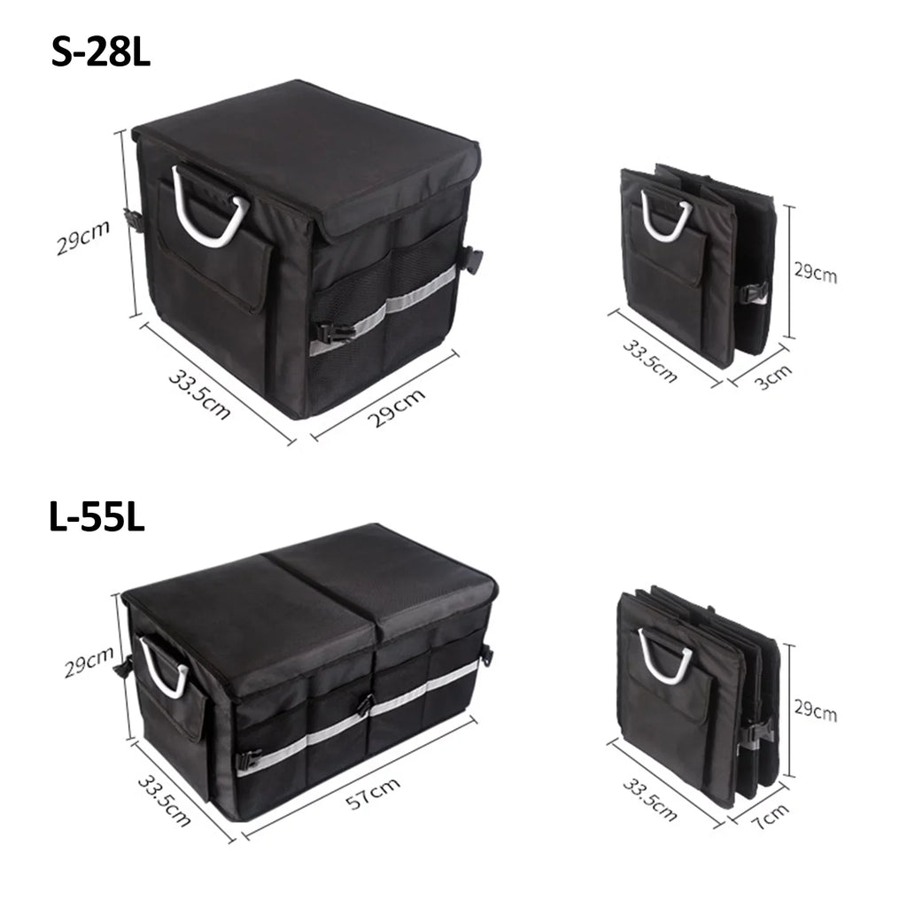 Reflective with 28L Automotive Cloth Trunk Organizer, Box Capacity, Organizer Andoer Folding Strip, Cargo Storage Oxford Car