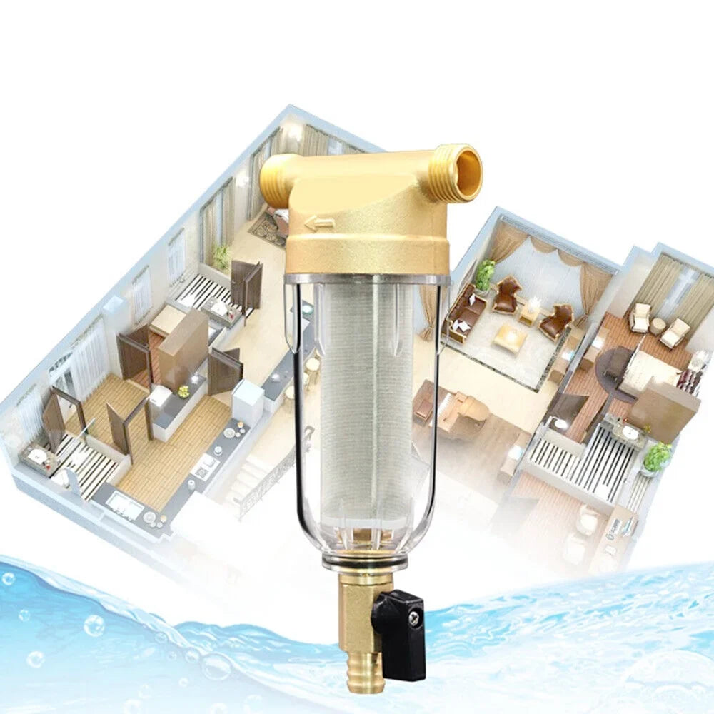 Micron Spin 50 Sediment Filter 2X Pre-Filter System/whole Water House Down Water