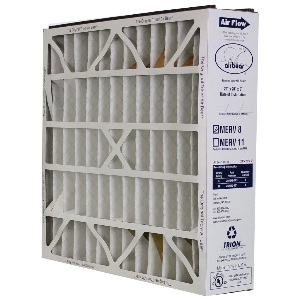 Inch Air x Filter 255649-103 Air 20 5 MERV Purifier x Trion Pack) (4 20 8 Bear