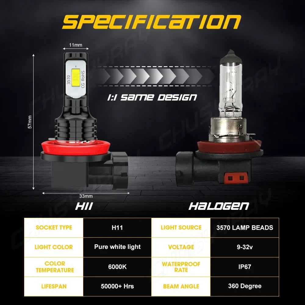 Headlight Low High Beam D4S Light LED Beam 9005 Fog D4S HID 9005/HB3 Combo Bulbs 6Pcs