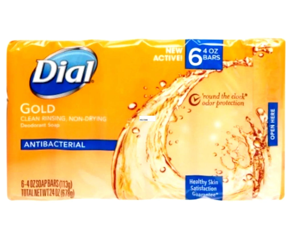 Count of 6 4 Soap - Gold Ounce Antibacterial Bars, Dial 5 Pack