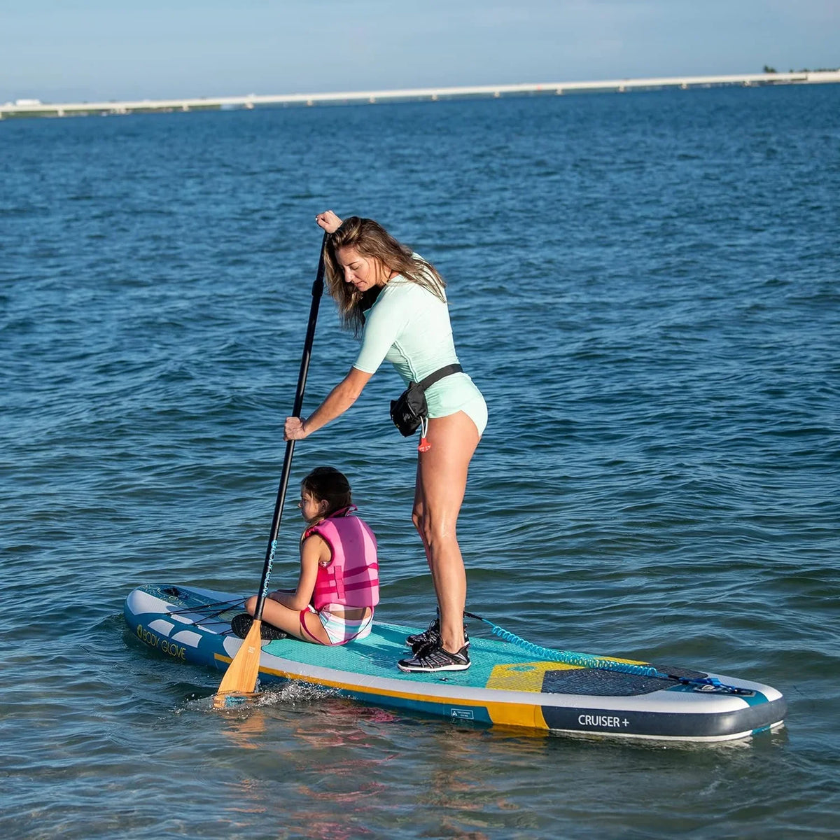 Package, Cruiser White/Blue Glove Stand Body Board Up Paddle Inflatable