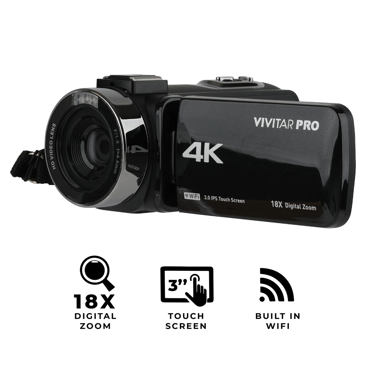Camera, Vision, Remote Night Control Video Vivitar 4K HD Digital WIFI,