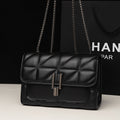 Bag Quilted PU Strap Women‘s Lightweight Leather Argyle Crossbody Pattern Purse Chain Chic MICHROE Luxury Shoulder With