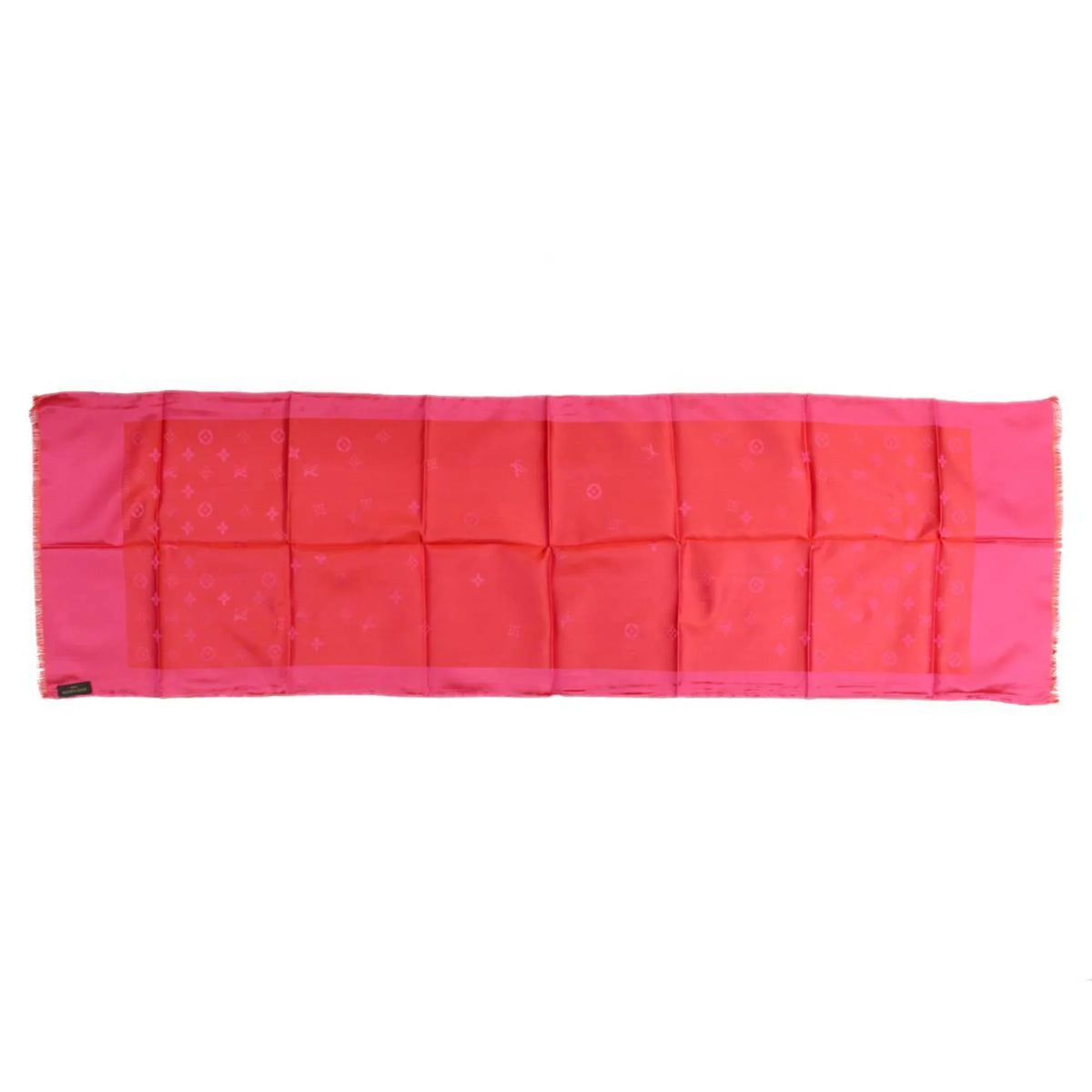 pink scarf 100% silk LOUIS Pre-Owned monogram (Good) VUITTON/Louis Vuitton
