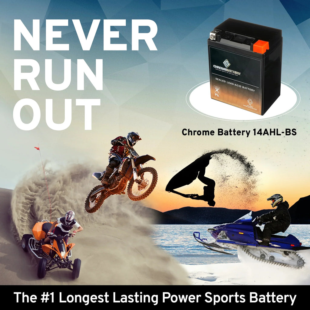 Ytx14Ahl-Bs For Cat Battery Arctic Snowmobile Cougar 1994