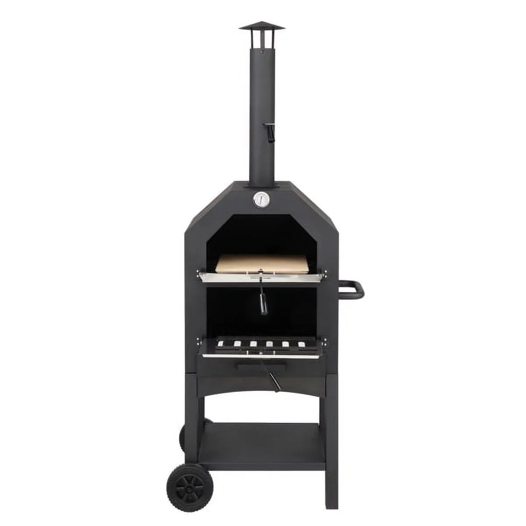 and Camping Grill Pizza Backyard Peel, Fired Wood with Pizza Oven Stone, Fithood Pizza Outdoor Rack, for