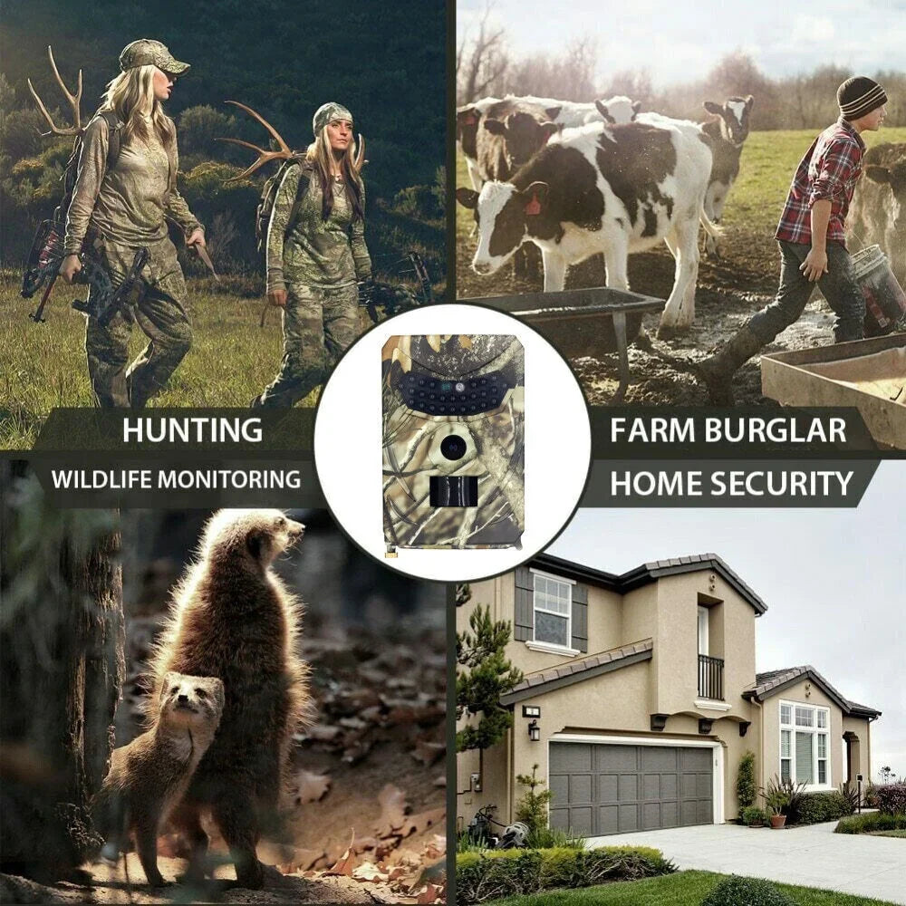 1080P, Wildlife Security, Hunting Included) Trail Card NOT Camera Monitor, Camera,DFITO Infrared Farm Waterproof Trail Wildlife (SD 12MP, Monitoring, Home Monitor, Hunting
