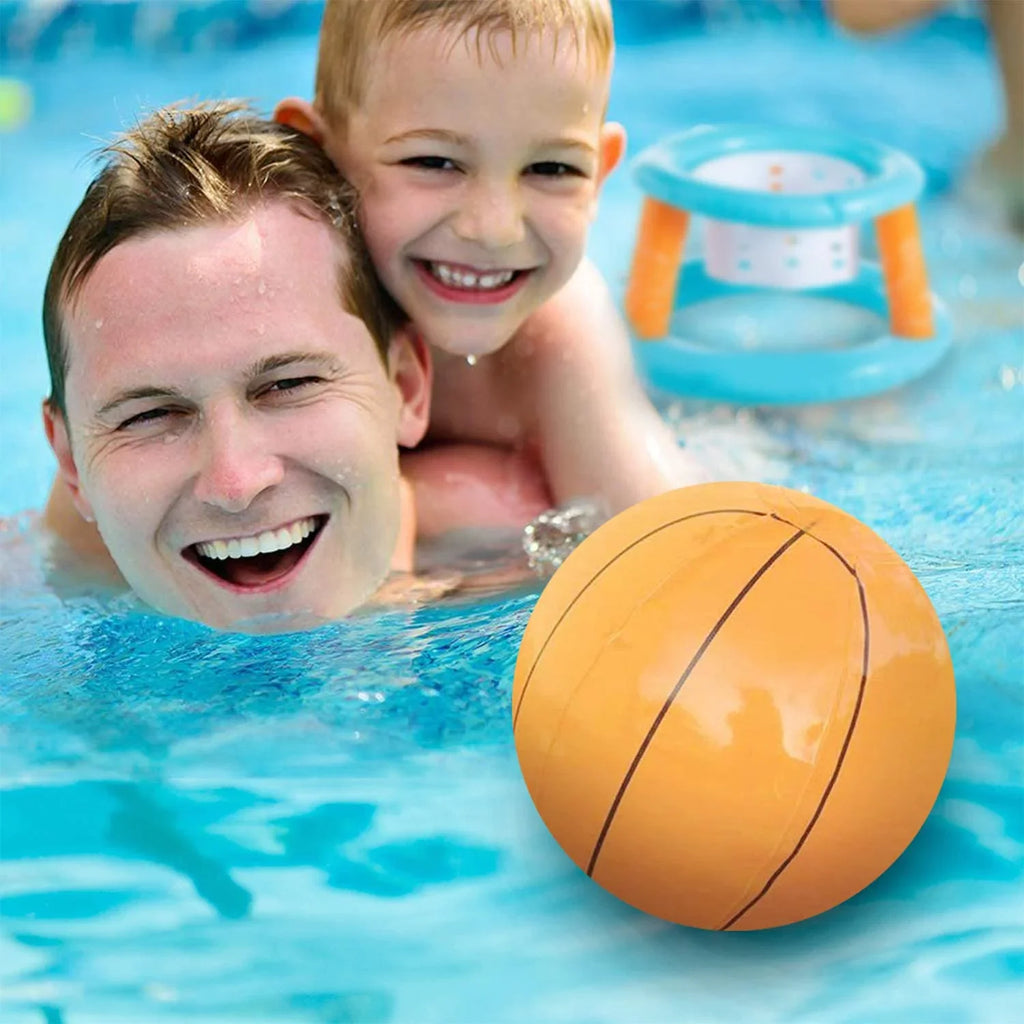 with Volleyball Floating Games Basketball Blossom Pool Pool Net, Weight for 2-in-1 Family Light Blue Swimming Hoop and Inflatable | Pool Bags - Pool Set