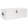 Truck Inches Tool Lockable 13.2 Box W 35.4 Silver Toolbox Camping (L Garage, x 18.5 Trailer Box Aluminum Case Underbody Vehicle, x for moobody x H) Storage Organizer Trip x