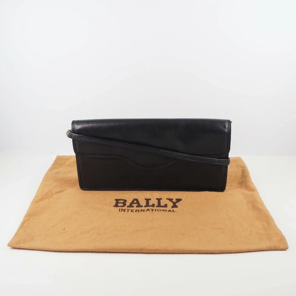 Bag Women's Barry Leather Pre-Owned Black Shoulder Chain (Fair) Bally