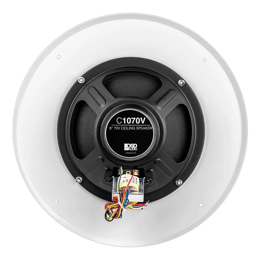 Audio Single) Tap Speaker OSD C1070 In-Ceiling 8" 70V (White, Commercial