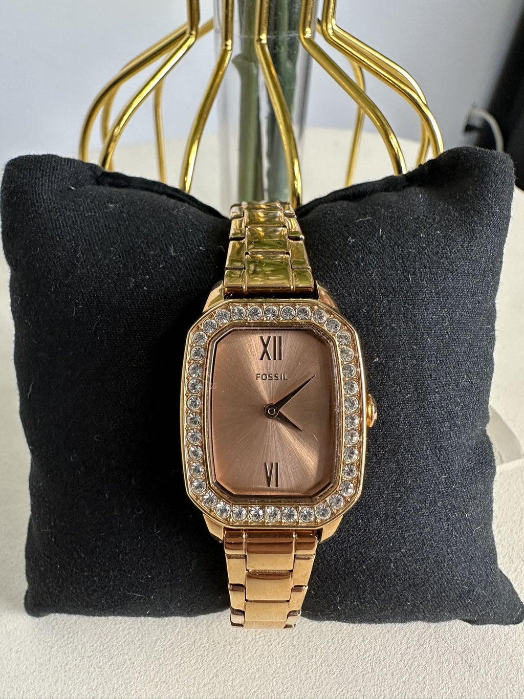 Watch Rose Two-Hand Gold-Tone Fossil Stainless Steel Rilynn BQ3670