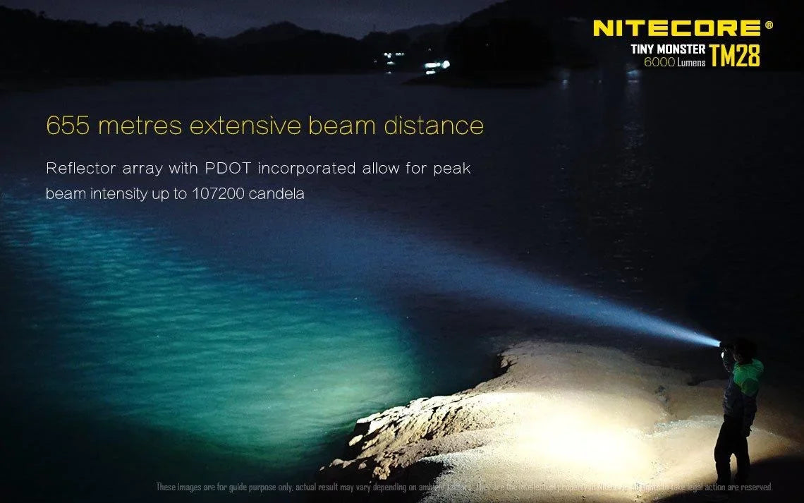 E4K and at -Both or home can Outdoor Searchlight Recharged Flashlight Value go Nitecore the on TM28 Pack: be