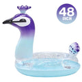 Lounge Beach Party Raft Peacock Decorative Glitter Summer Swim with Party for Valves Inch Designed 48 Melia | Inflatable Kids Toys Pool Game Water Fast Float
