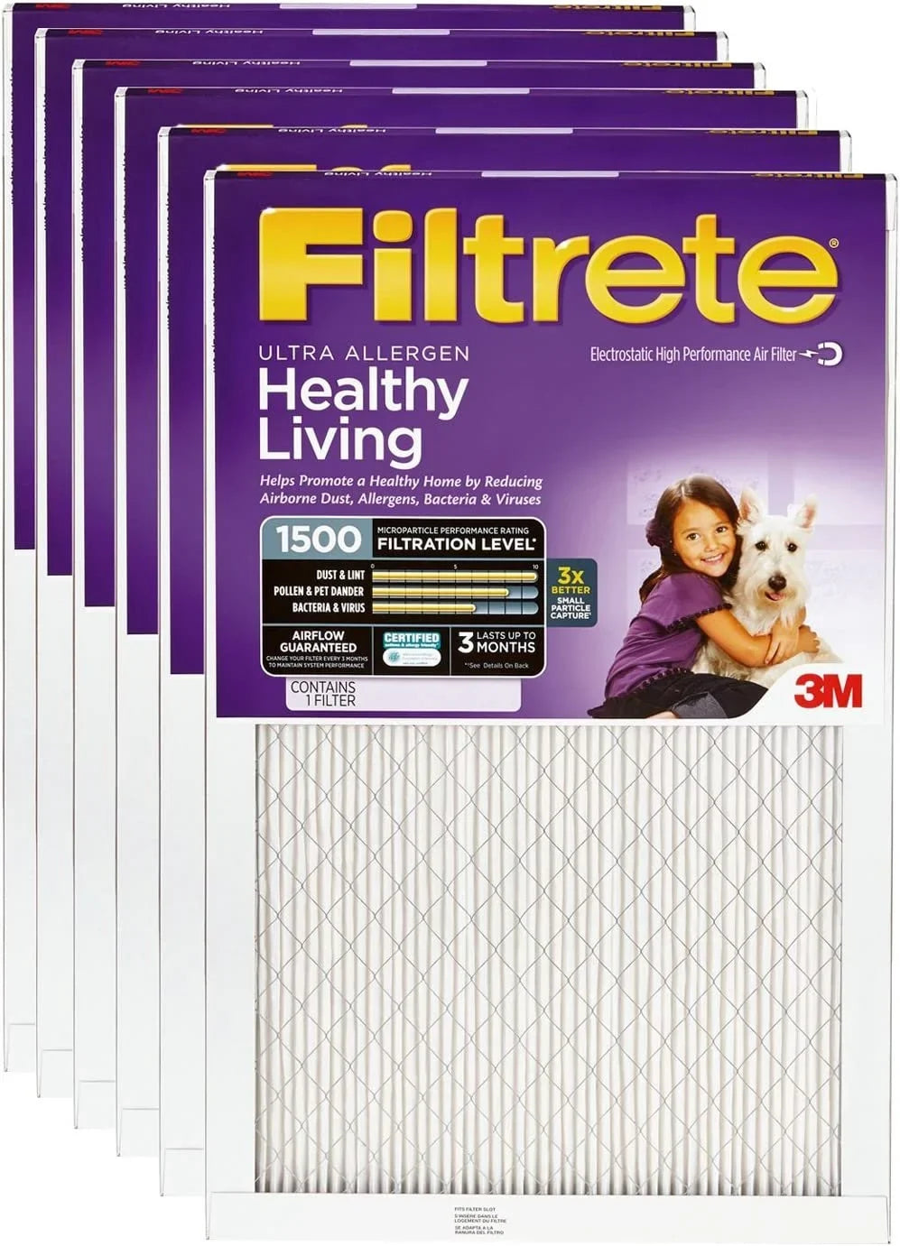 Allergen 6-Pack Filtrete Ultra 11 12x20x1 MERV Air Filter