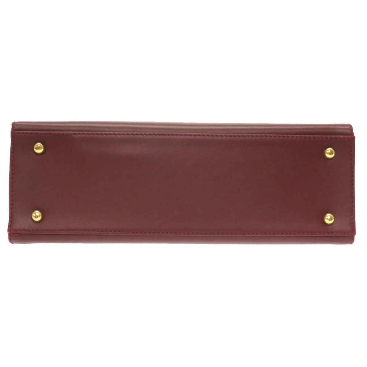 Pre-Owned must red bordeaux (Good) line Cartier leather handbag