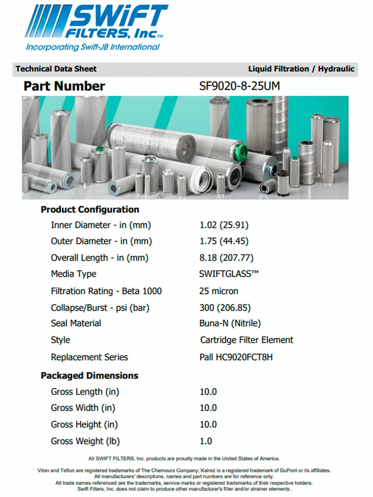 Filter Interchange 25 900820rtridge Microglass Micron Construction for NATIONAL Element Direct FILTERS
