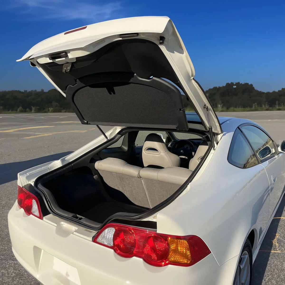 Black Trunk Cover Ikon Privacy 02-06 Compatible RSX with Style Acura OE Luggage Cargo Motorsports