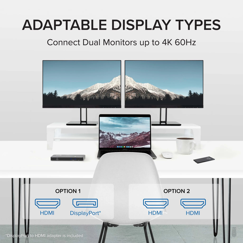USB-C - 2x Audio and and Compatible USB Plugable Mac HDMI, with DisplayPort Ethernet, Gigabit and Windows Thunderbolt 40Gbps 96W with Jack Charging, 3x Dock 3.0, Laptops, USB-C,