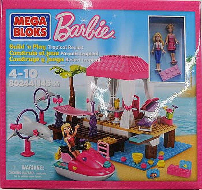 Build Mega Bloks #80244 Tropical Play Barbie 'n Resort