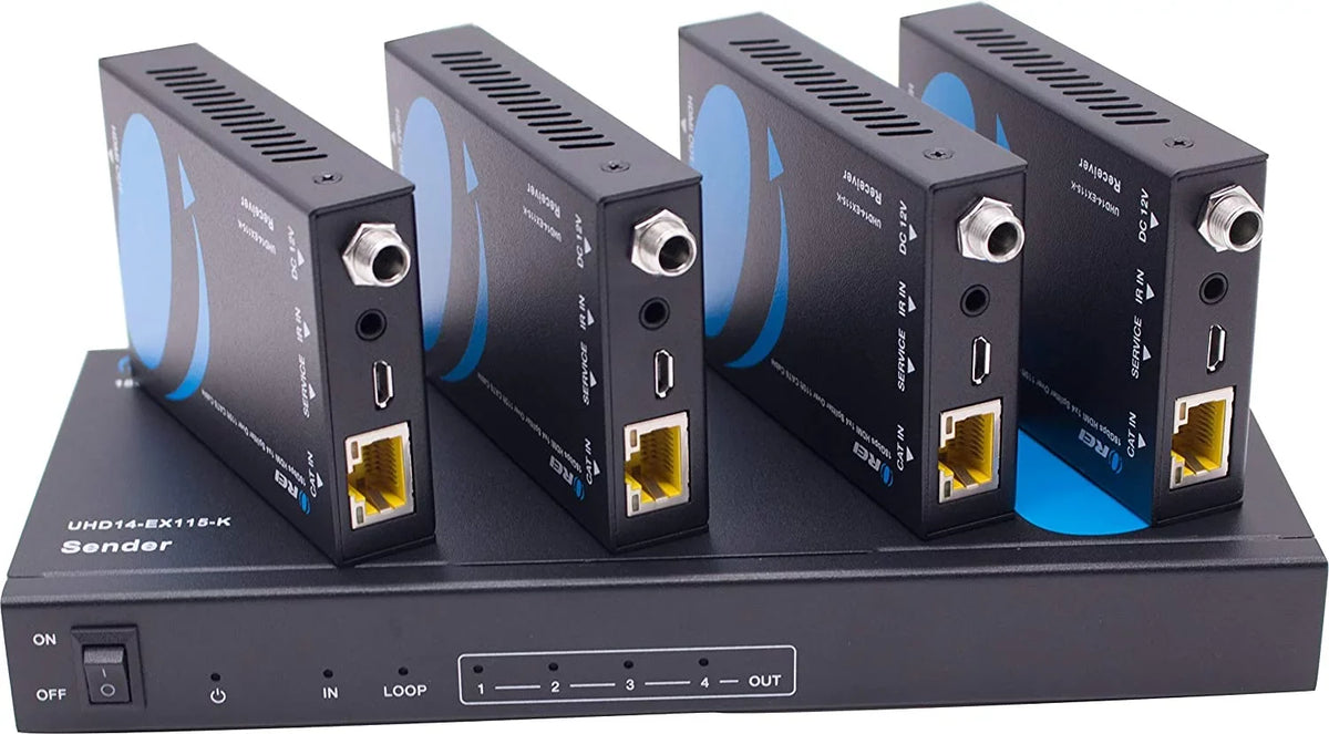 With 115 Over Multiple - IR Remote Management 4:4:4 4K@60Hz Single 4K Ft Extender Loop Up HDCP - by Cable to Latency Support 1x4 Out - HDMI - EDID Full OREI Splitter Low CAT6/7 2.2