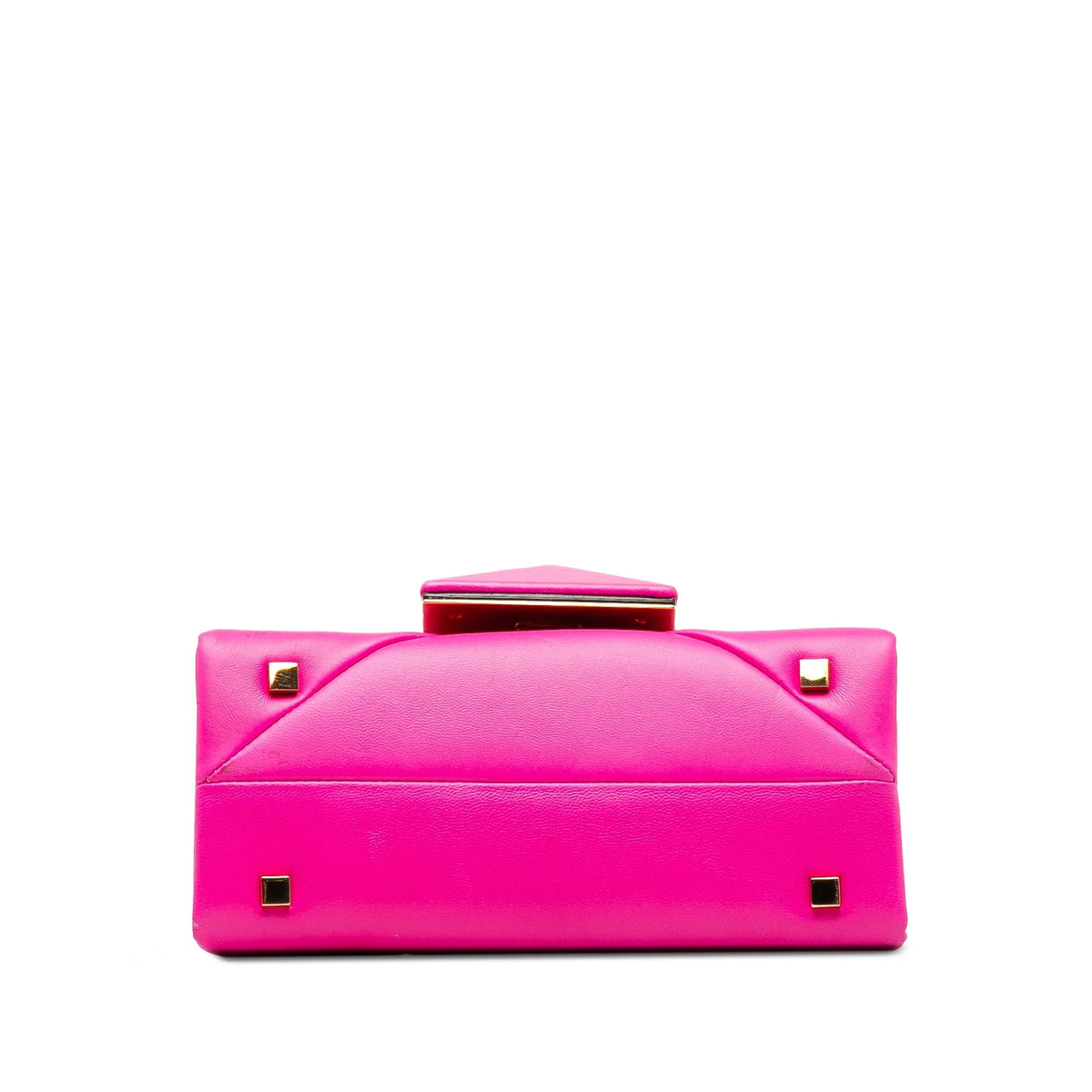 Satchel Unisex Pre-Owned Stud Pink Valentino One Authenticated Mini Leather (Good) Calf