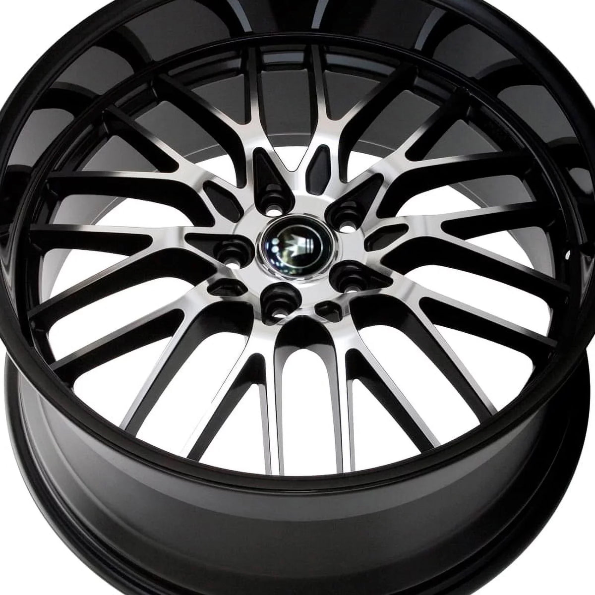 16MB Machined 16x7 Gloss Lace Face Black With Wheel 5x100/5x114.3 Konig +40et