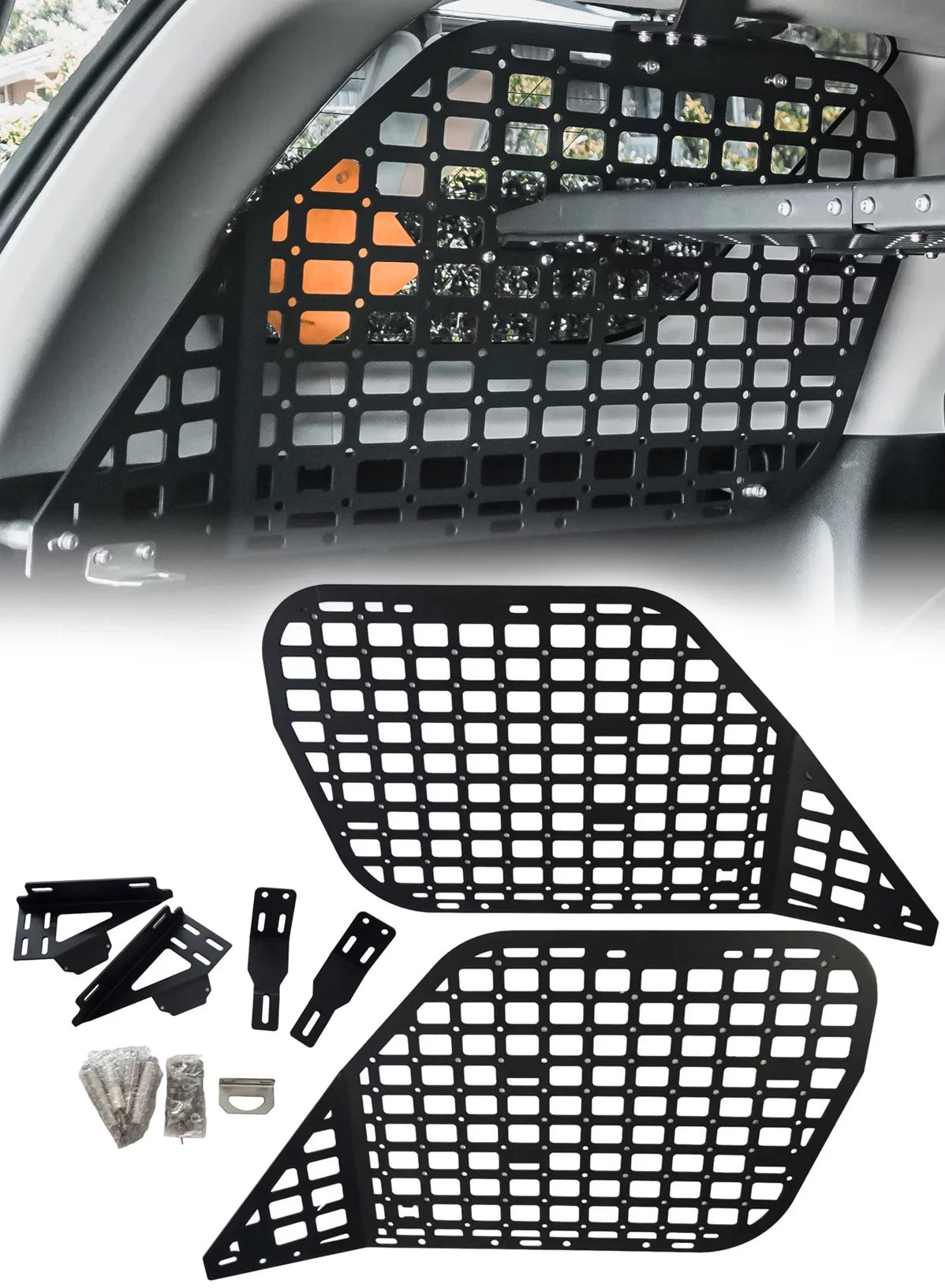 Black BAKOD Storage MSW100 Set Molle Shelf Toyota MSPS100 Window 4Runner 2010-2023 for Panel