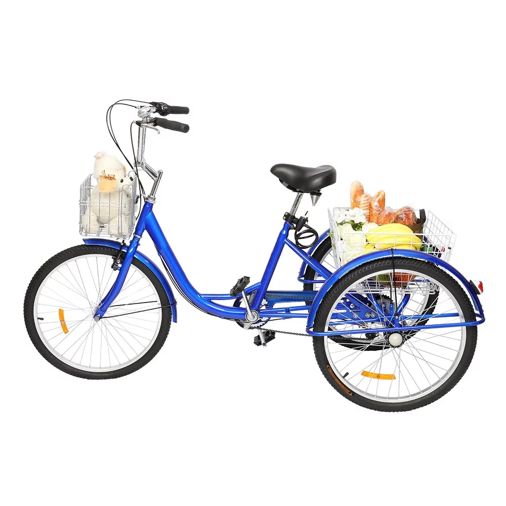 Blue SalonMore Wheel Tricycle Women's Adult 26-Inch Men's Bike,